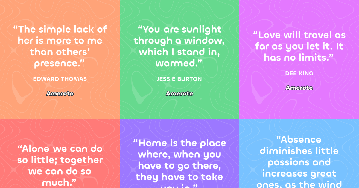 6 Long Distance Relationship Quotes from Edward Thomas, Jessie Burton, Dee King, Helen keller, Robert Frost, and François de la Rochefoucauld to Keep Love Alive.